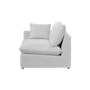 Russell 3 Seater Sofa with Ottoman - Silver (Eco Clean Fabric) - 13