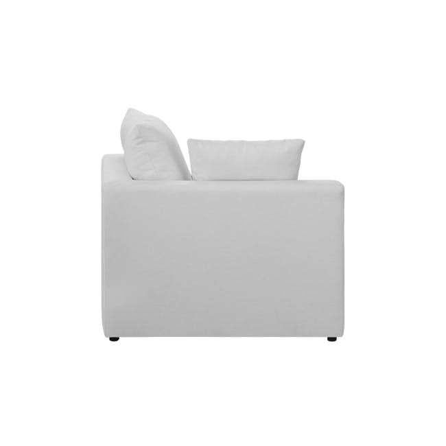 Russell 3 Seater Sofa with Ottoman - Silver (Eco Clean Fabric) - 16