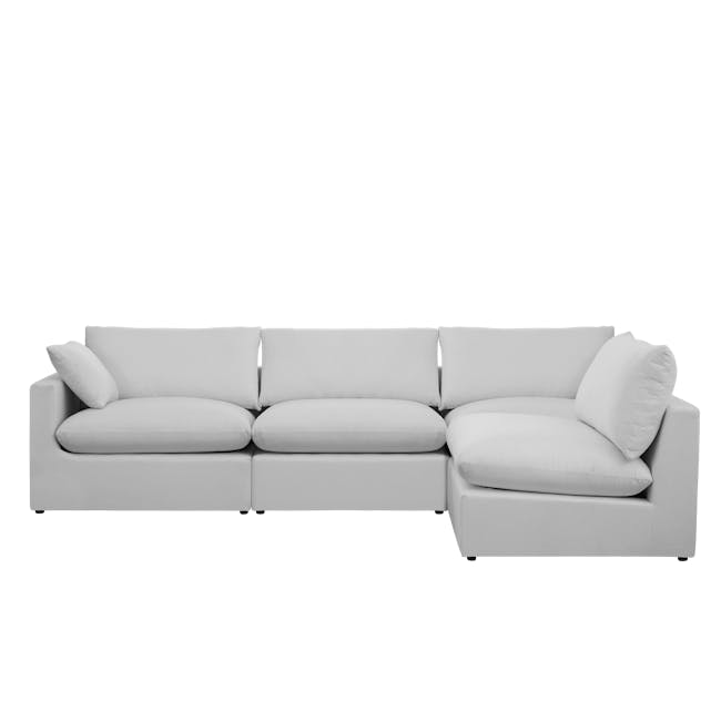 Russell 4 Seater Sectional Sofa - Silver (Eco Clean Fabric) - 0
