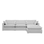 Russell 4 Seater Sectional Sofa - Silver (Eco Clean Fabric) - 6