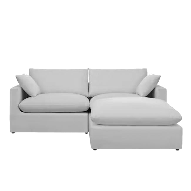 Russell 4 Seater Sectional Sofa - Silver (Eco Clean Fabric) - 7