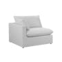 Russell 4 Seater Sofa with Ottoman - Silver (Eco Clean Fabric) - 20