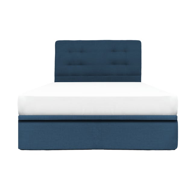 ESSENTIALS Queen Headboard Storage Bed - Denim (Fabric) - 0