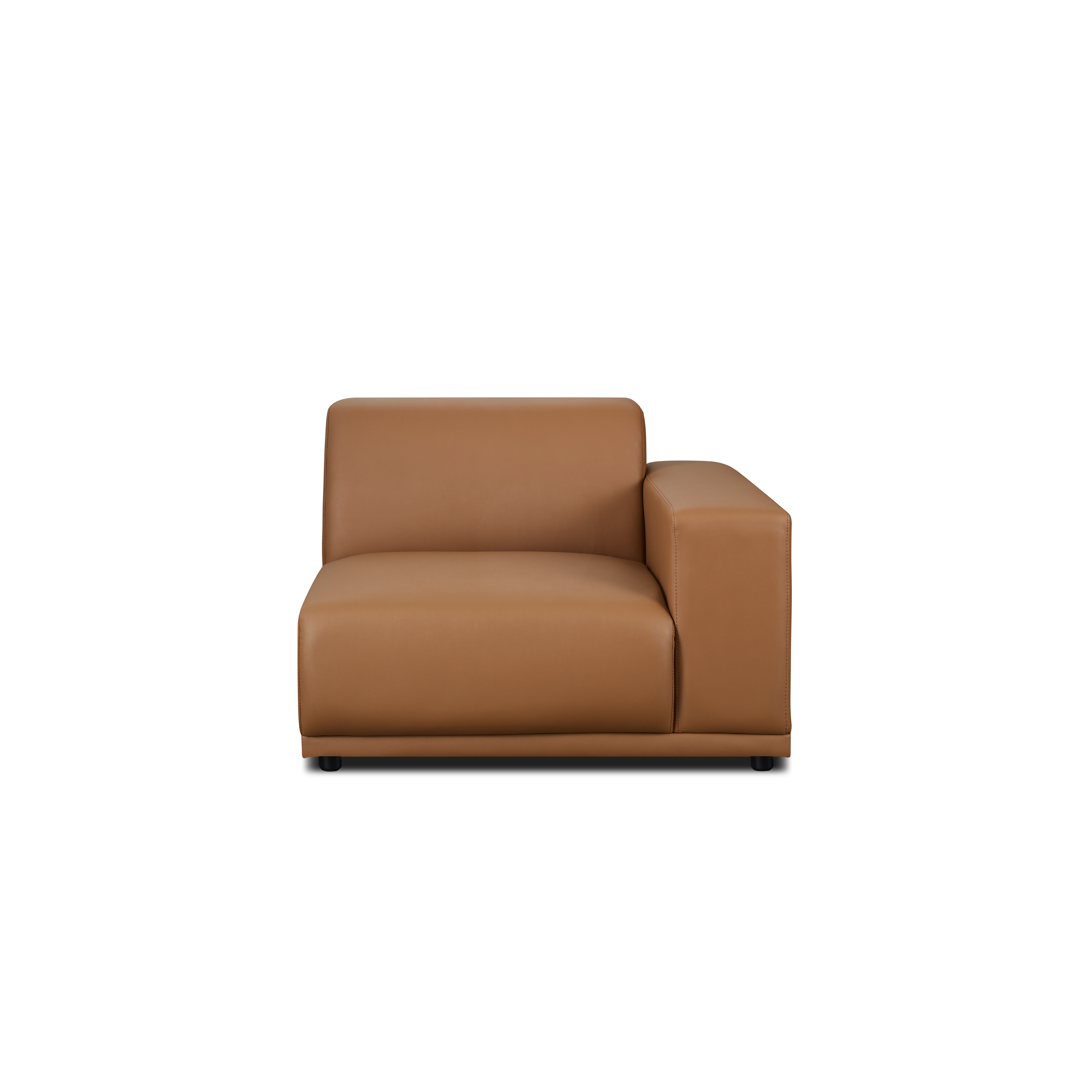 Milan Right Arm Unit - Caramel Tan (Faux Leather)