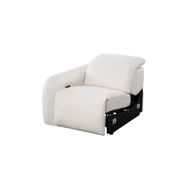 Harmony 2 Seater Power Recliner Sofa - Pearl River (Scratch Resistant) - Zero Wall - 28 - Luxurious white upholstered