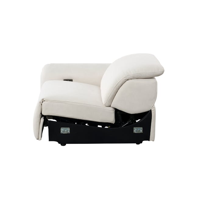 Harmony 2 Seater Power Recliner Sofa - Pearl River (Scratch Resistant) - Zero Wall - 30 - Luxurious white leather recliner