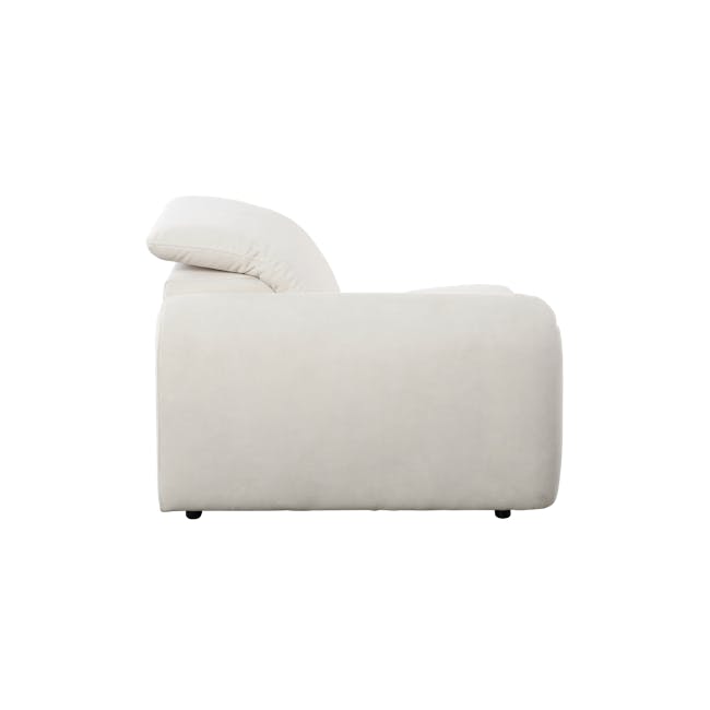 Harmony 2 Seater Power Recliner Sofa - Pearl River (Scratch Resistant) - Zero Wall - 32 - Cream-colored, plush, modern sofa