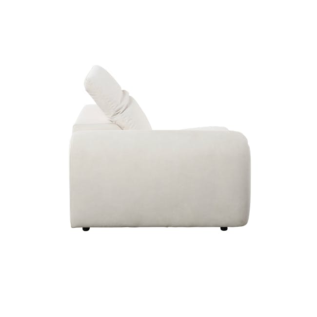 Harmony 2 Seater Power Recliner Sofa - Pearl River (Scratch Resistant) - Zero Wall - 33 - Cream-colored, plush, modern sofa