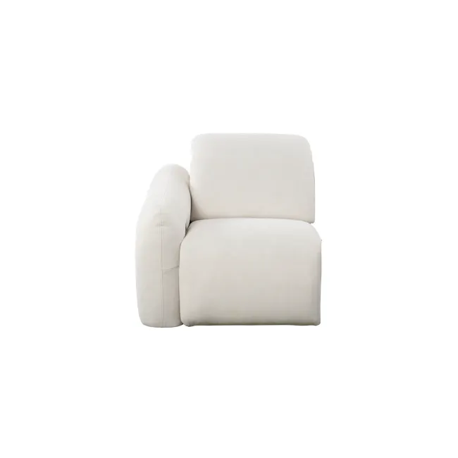 Harmony Left Arm Power Recliner Unit - Pearl River (Scratch Resistant) - 1 - Cream sofa, minimalist design, soft upholstery