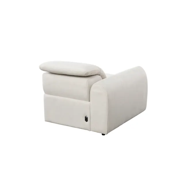 Harmony Left Arm Power Recliner Unit - Pearl River (Scratch Resistant) - 8 - Luxurious beige sofa, modern design