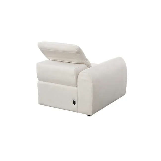 Harmony Left Arm Power Recliner Unit - Pearl River (Scratch Resistant) - 9 - Luxurious beige sofa, modern design