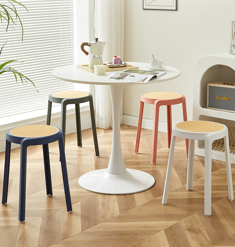 Eddie Stackable Stool Black, Stackable Stools by HipVan HipVan