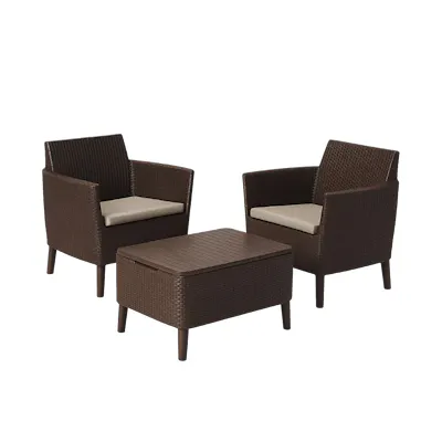 Salemo Outdoor Balcony Set - Brown