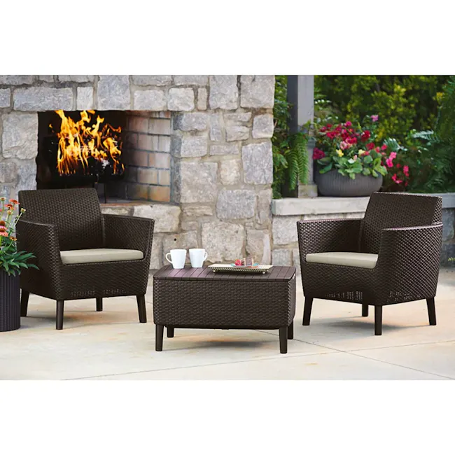 Salemo Outdoor Balcony Set - Brown - 2