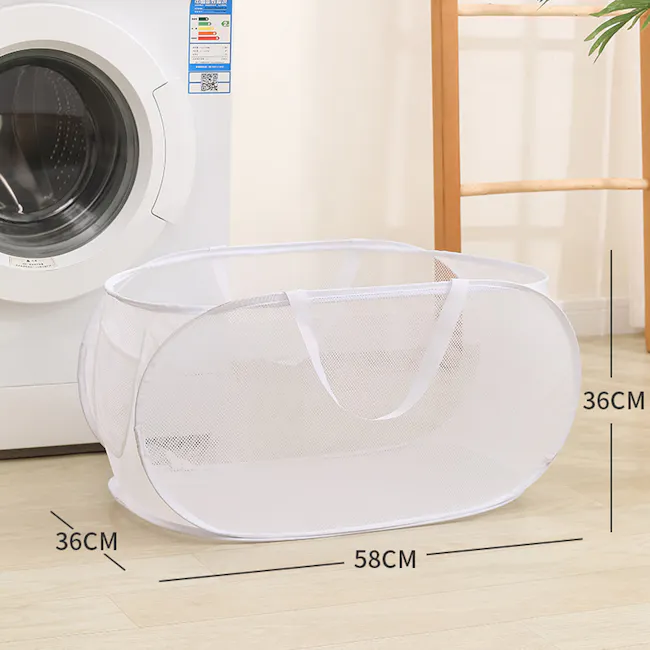 ESSENTIALS Laundry Mesh Carry Bag - White - 2