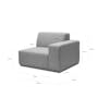 Milan 3 Seater Corner Extended Sofa - Ivory (Fabric) - 31