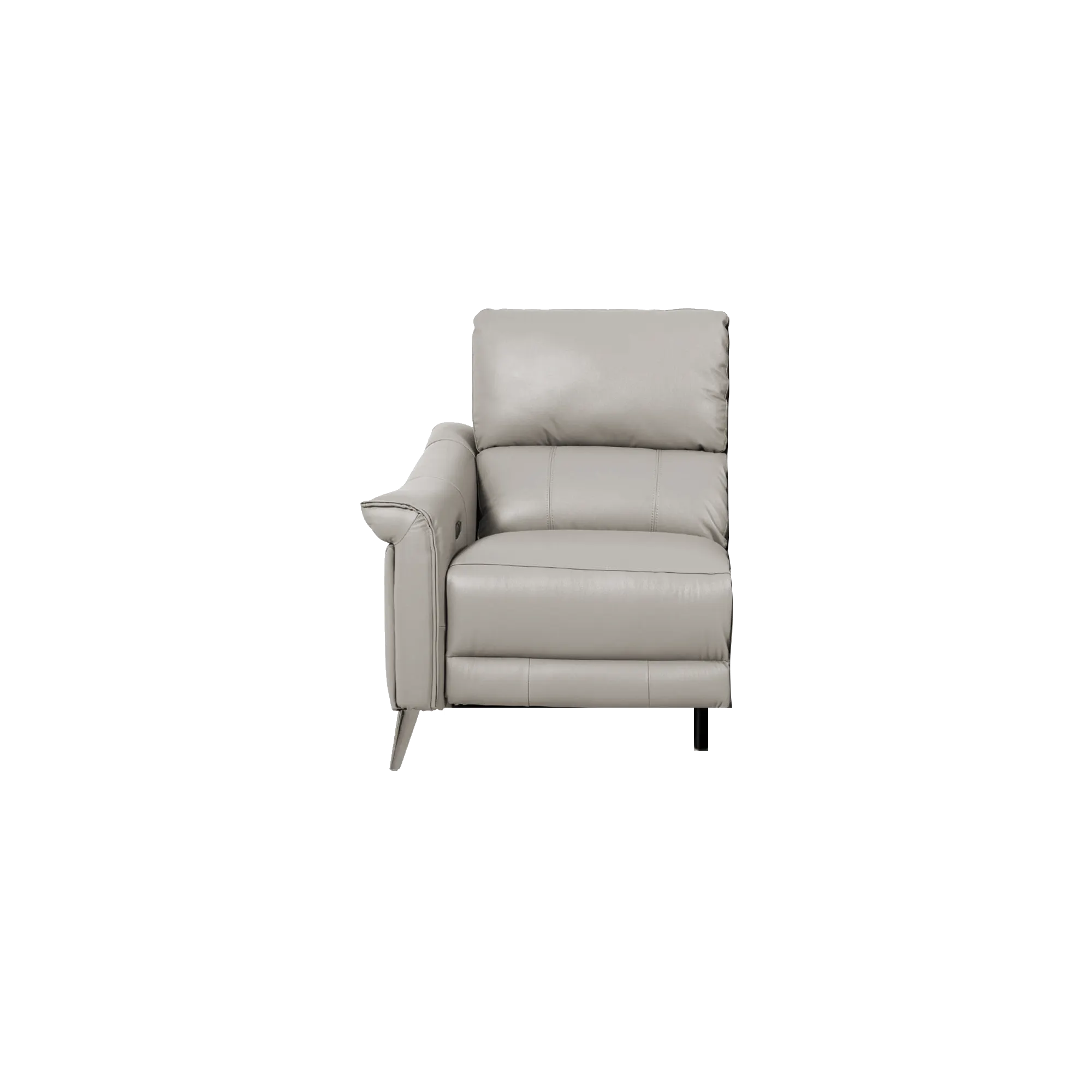 Strato Left Arm Power Recliner Unit - Beige (Top Grain Leather)