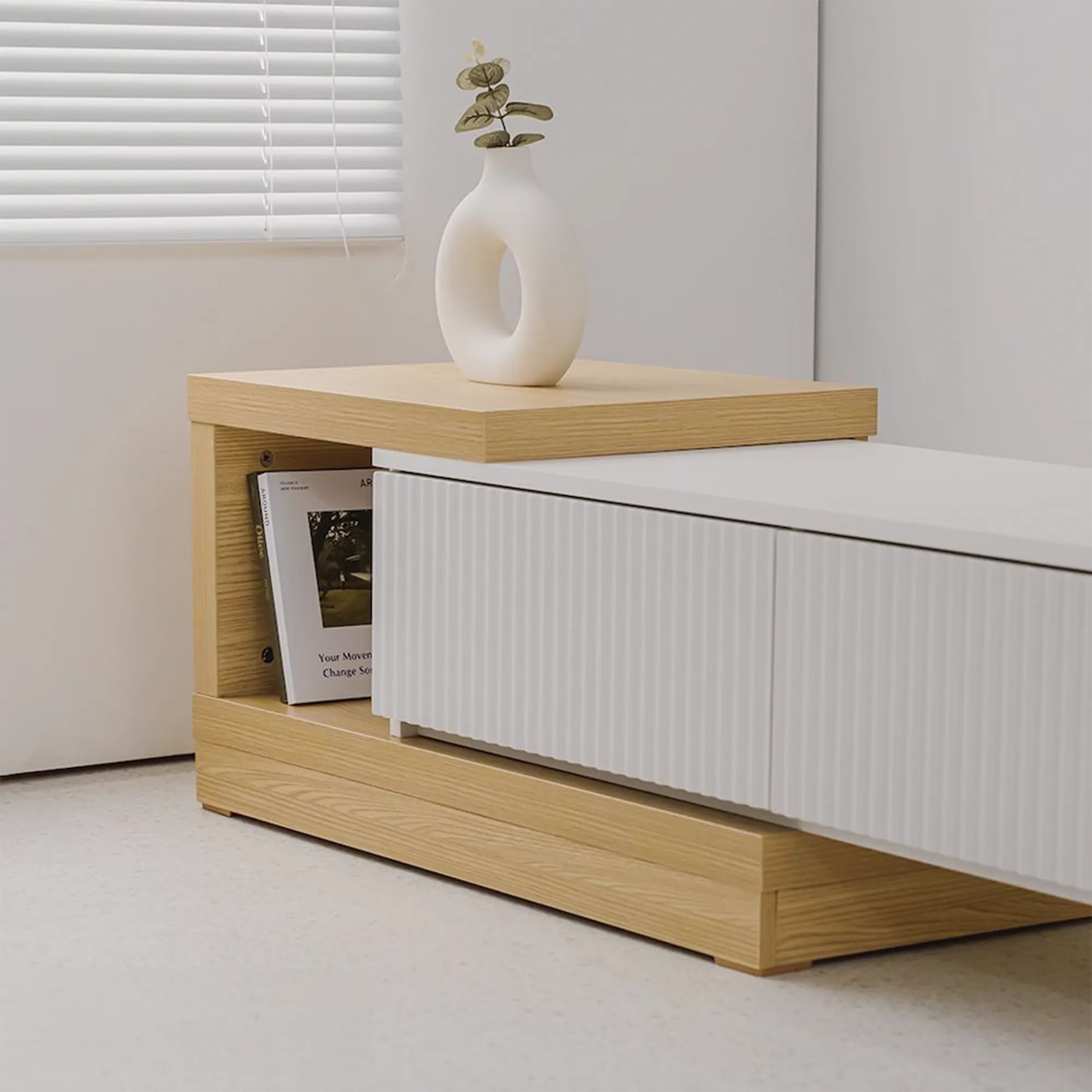 Heden Extendable TV Console 1.6m-2.4m - Oak - 9