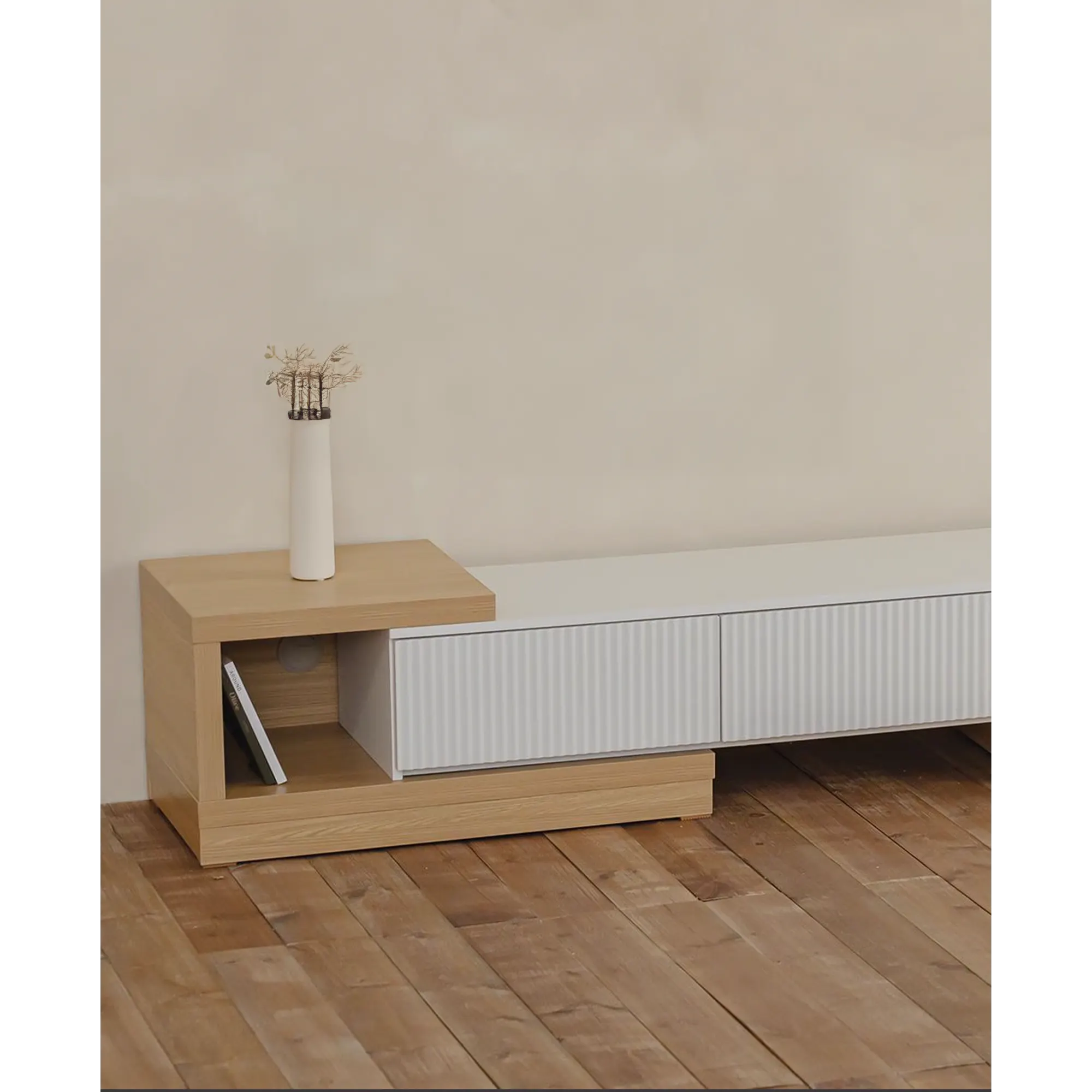 Heden Extendable TV Console 1.6m-2.4m - Oak - 7