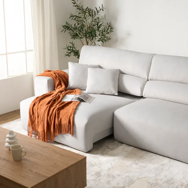 Forte 4 Seater Power Sliding Extension Sofa - Misty Grey (Scratch Resistant) - Zero Wall - 5