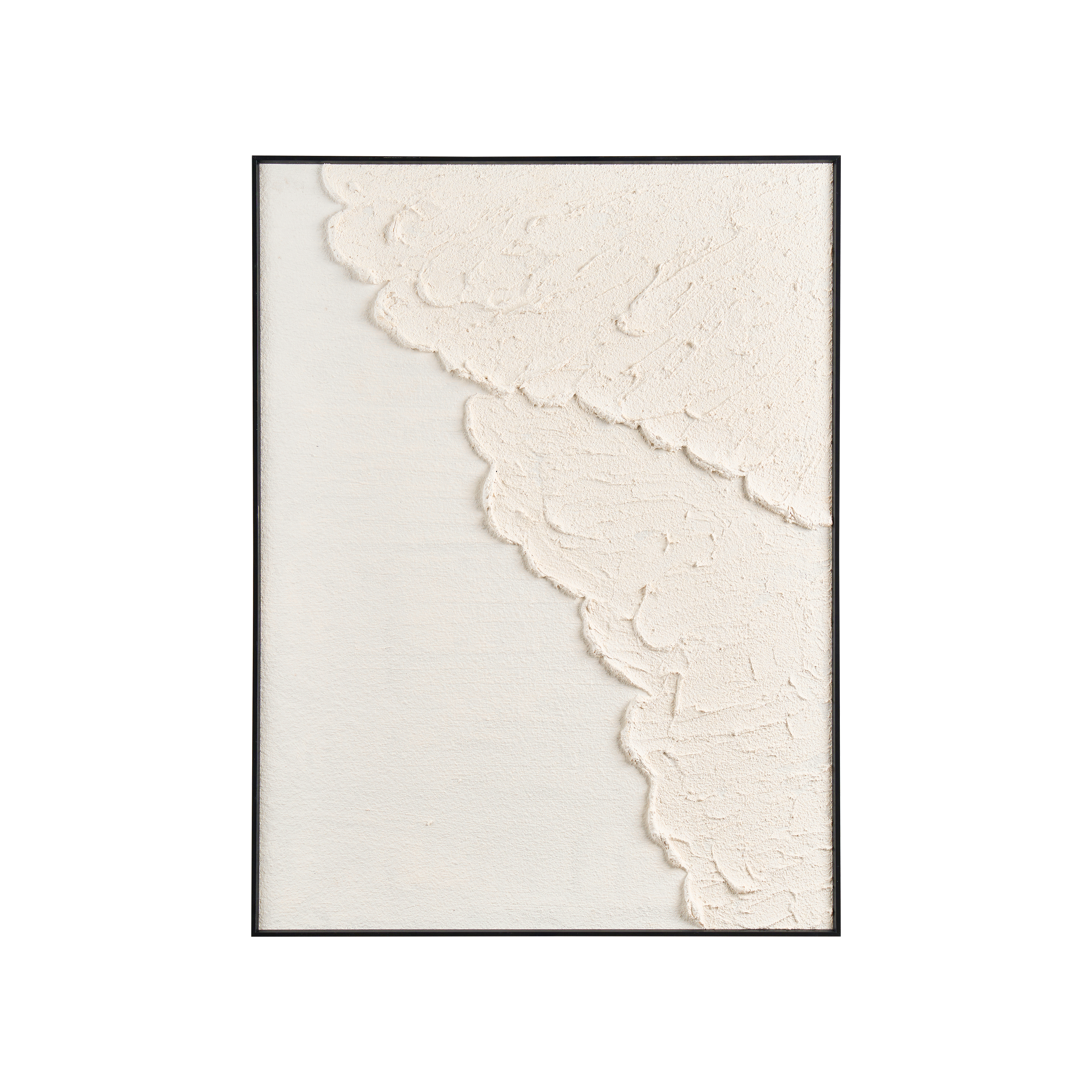 White Waves 3D Textured Painting 60 x 80 cm
