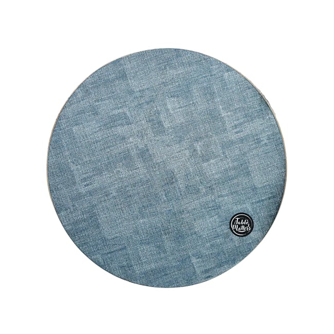 Patches Round Placemat - Blue (PVC) - 0
