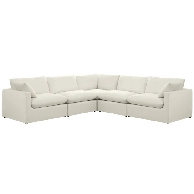 (As-is) Russell Corner Unit - Oat (Eco Clean Fabric) - 1 - 19 - White, modern, minimalist, sleek, contemporary, elegant