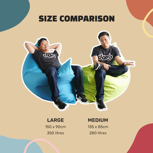 Doob Medium Plopsta' - Winter Wheat (Water Repellent) - 4 - Large, medium, bean bag, comfortable seating, casual attire