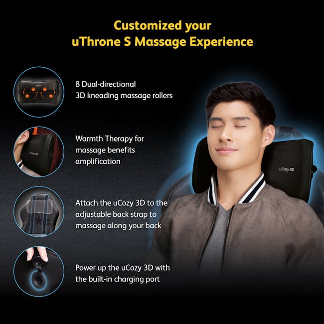 OSIM uThrone S Transformer Edition Gaming Chair with Customizable Massage - Bumble Bee - 4