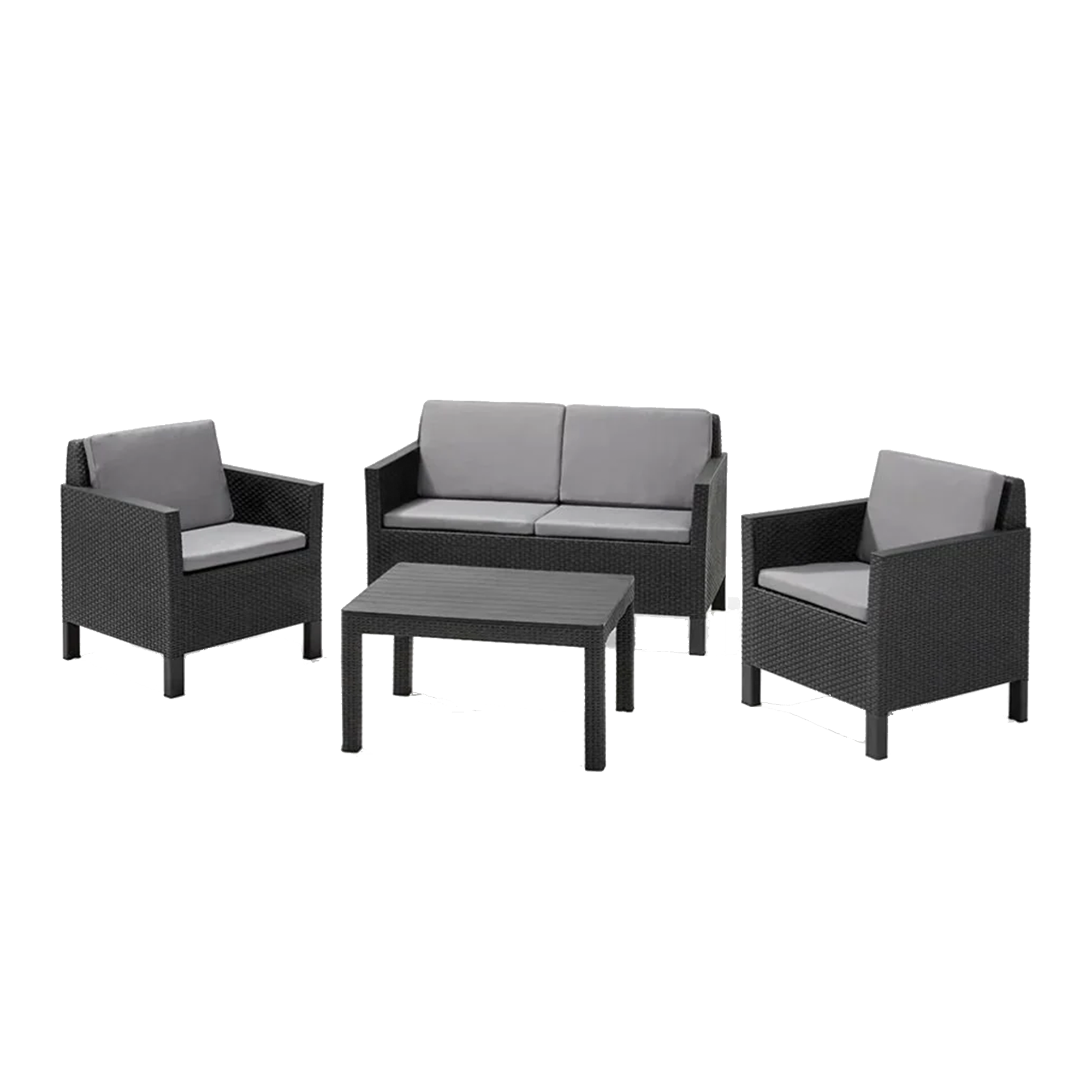 Chicago 4 Piece Outdoor Sofa Set - Graphite