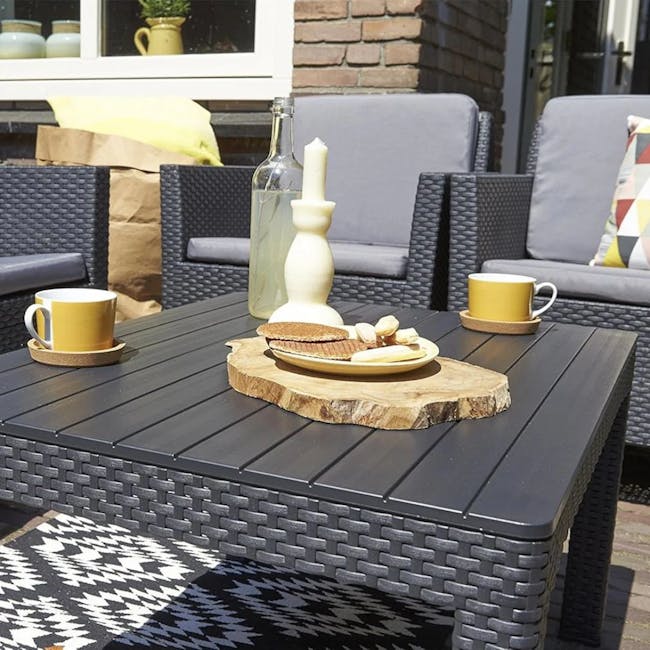 Chicago 4 Piece Outdoor Sofa Set - Graphite - 5