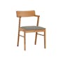 Zelig Dining Chair - Natural, Mint Green (Fabric) - 0