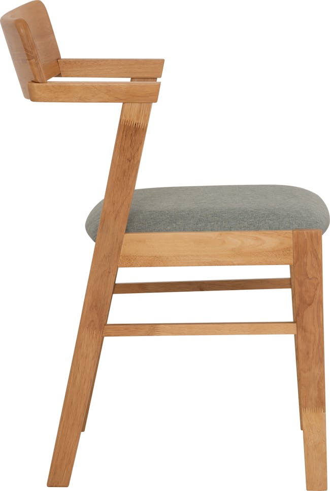 Zelig Dining Chair - Natural, Mint Green (Fabric) - 4