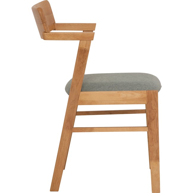 Zelig Dining Chair - Natural, Mint Green (Fabric) - 4