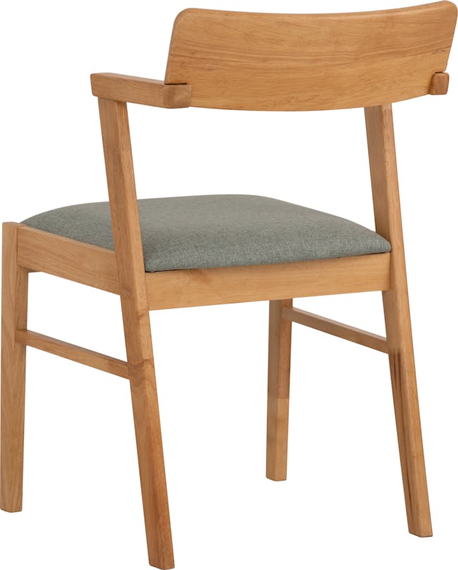 Zelig Dining Chair - Natural, Mint Green (Fabric) - 5