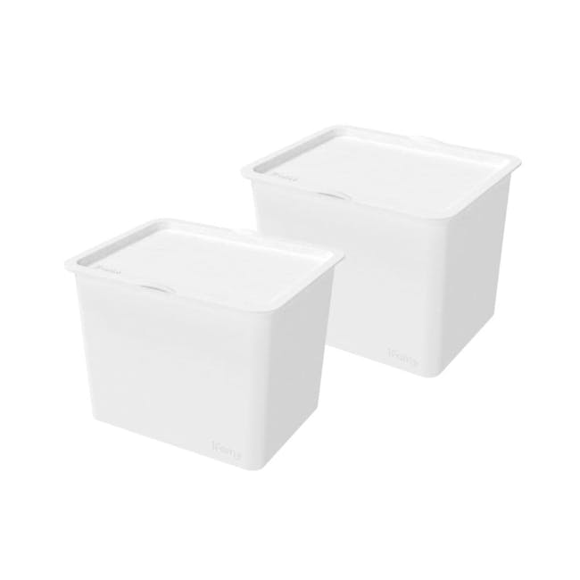 IFAM Toy Storage Box with Cover - White - 0