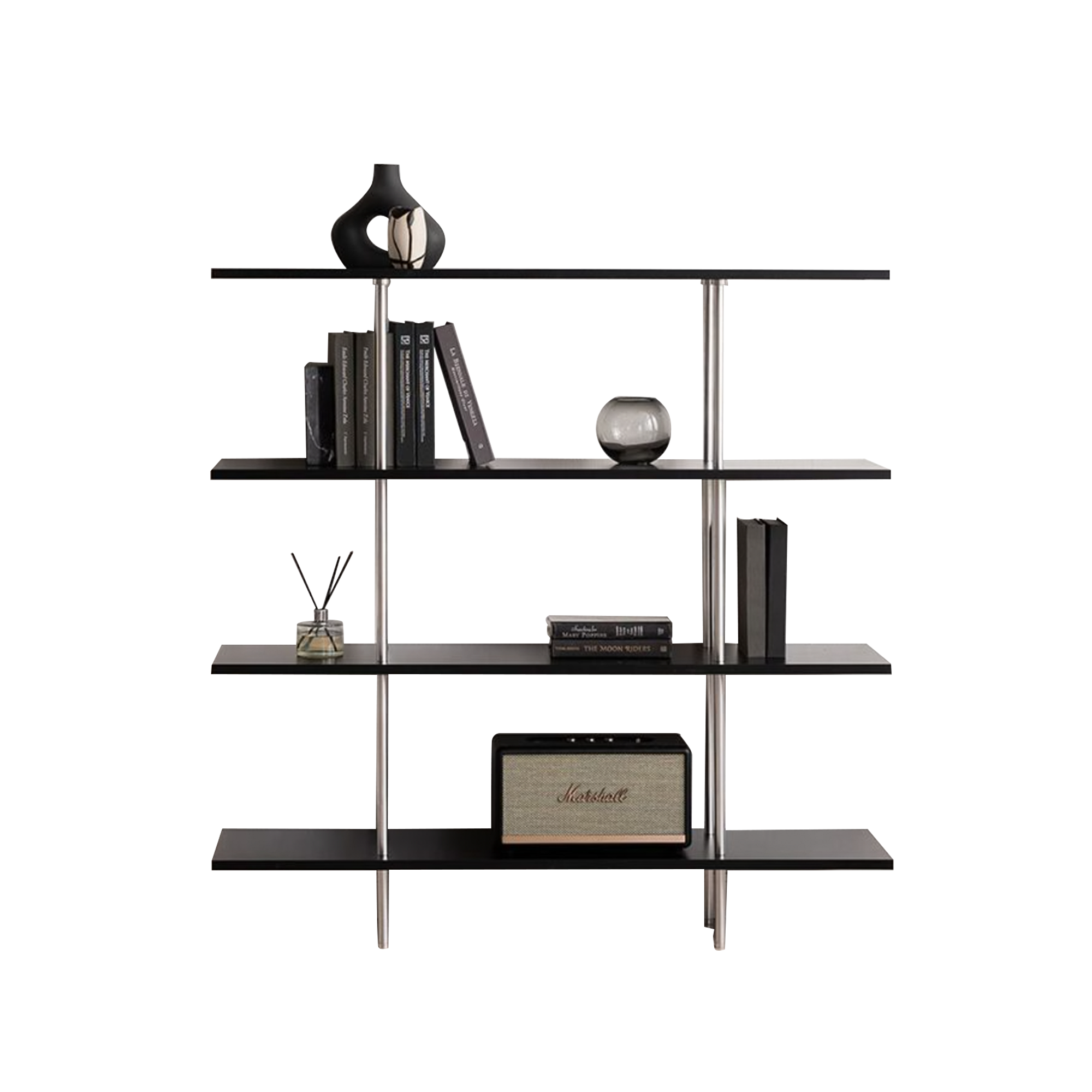 Bauhaus 4-Tier Display Shelf - Black