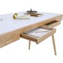 Reth Study Table 1.2m - White, Natural - 8