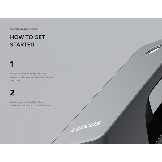 Luxus Vantage Digital Door Lock - 6 - Snap a picture of your door, select the products that fit your security needs and send