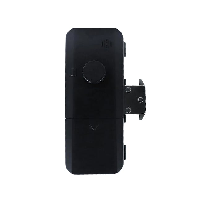 Luxus Vantage Digital Door Lock - 3 - Black electronic device with integrated button and mounting bracket, sleek design