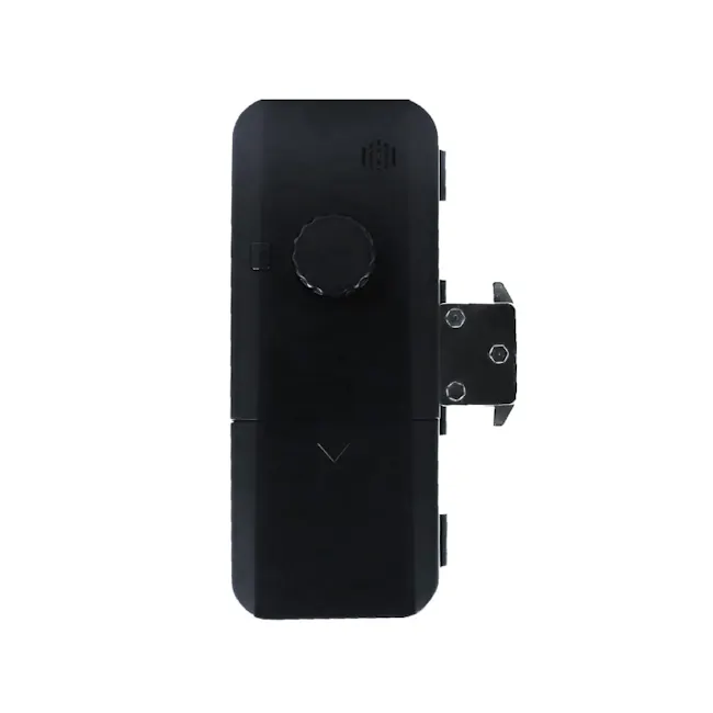 Luxus Vantage Digital Door Lock - 3 - Black electronic device with integrated button and mounting bracket, sleek design