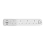 SOUNDTEOH 4 Way Extension Socket with USB A+C - White - 0