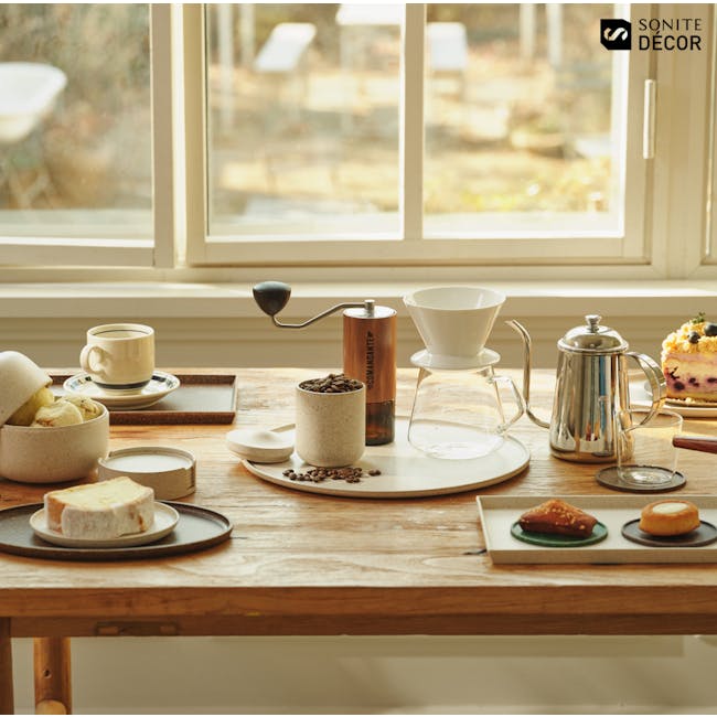 Sonite Husk Round Tray - Charcoal - 3 - coffee beans, coffee machine, espresso machine, coffee filter, coffee beans on tray