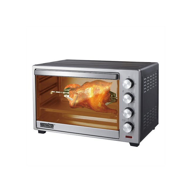 MORRIES Oven with Rotisserie & Convection Function - 48L - 1 - smoked turkey inside toaster oven, roasted chicken inside