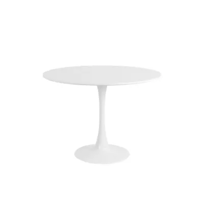 (As-is) Carmen Round Dining Table 1m - White - 25