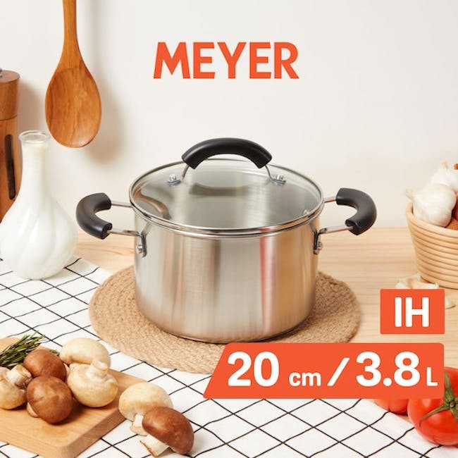 Meyer Centennial IH Stainless Steel Stockpot with Glass Lid (4 Sizes) - 5