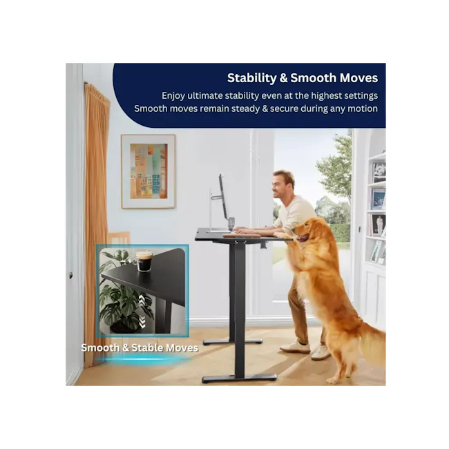 ARDEN FlexiLift Adjustable Table (2 Sizes) - 6 - Stable desk, ergonomic design, smooth motion, adjustable height, ergonomic
