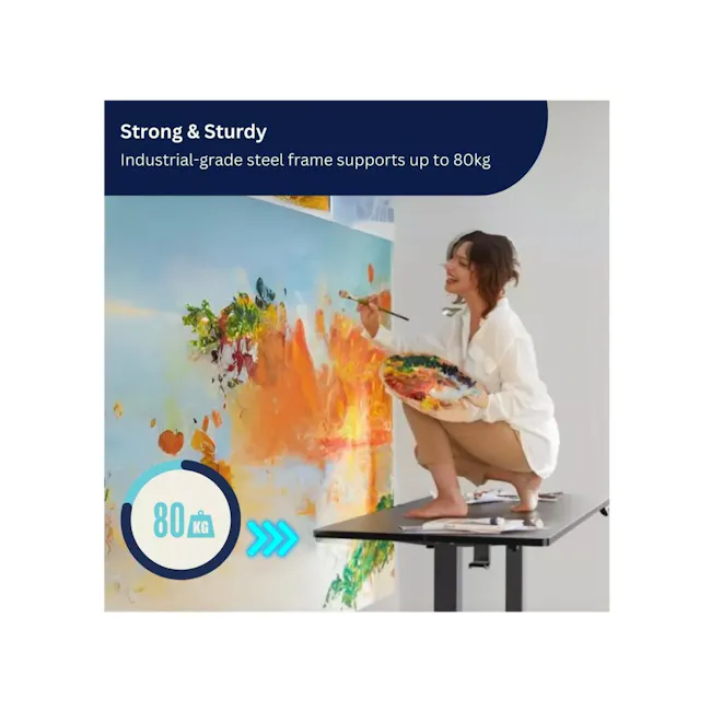 ARDEN FlexiLift Adjustable Table (2 Sizes) - 7 - Industrial-grade, sturdy frame, supports up to 80kg, vibrant colors