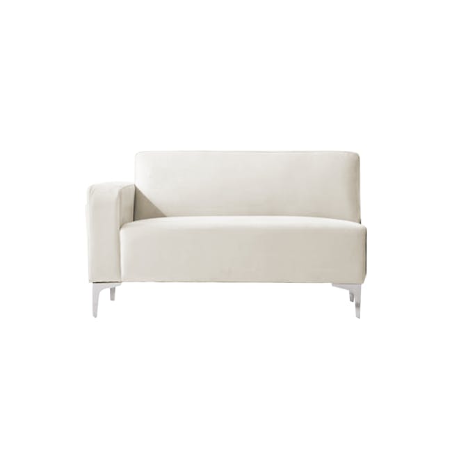 Macaron 2 Seater Left Arm Chaise Sofa - Ivory (Pet Friendly) - 1 - Cream-colored, modern, minimalist, sleek, contemporary