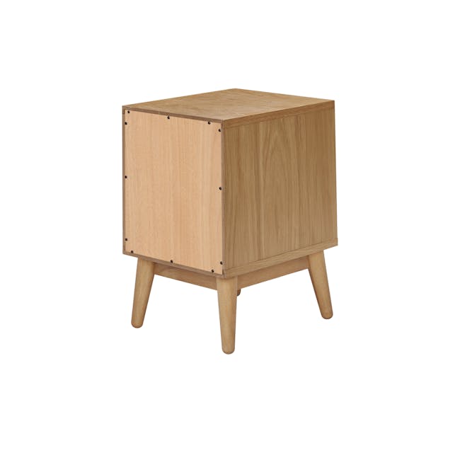 Kyoto Single Shelf Slim Bedside Table - Oak - 5
